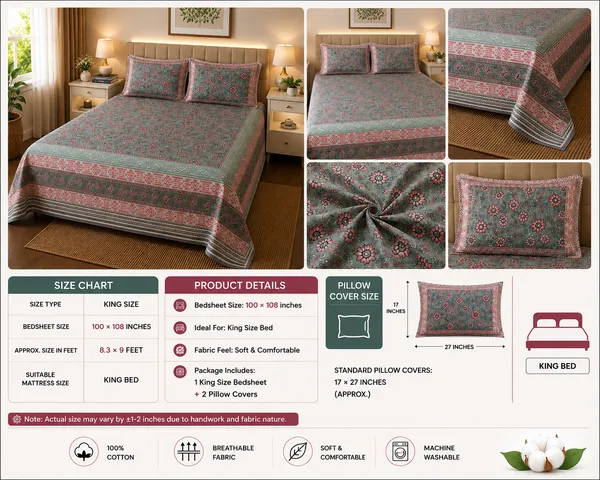 Traditional_Floral_Print_Traditional_Fabric_Nature_Bloom_Collection_Super_King_Bedsheet_With__2_Pillow_Covers_(Super_King_Size(108*108))
