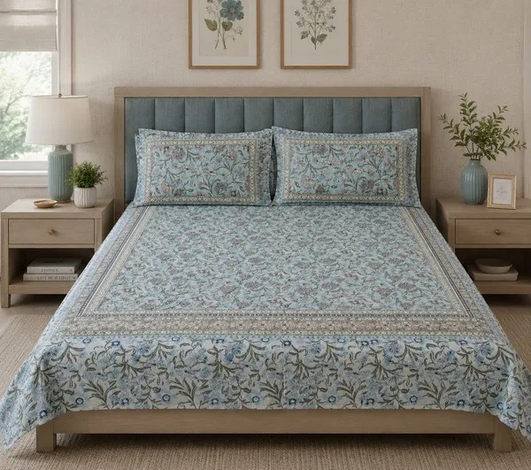 Traditional_Floral_Print_Traditional_Fabric_Nature_Bloom_Collection_Super_King_Bedsheet_With__2_Pillow_Covers_(Super_King_Size(108*108))