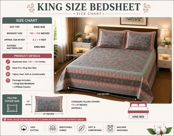 Traditional_Floral_Print_Traditional_Fabric_Nature_Bloom_Collection_Super_King_Bedsheet_With__2_Pillow_Covers_(Super_King_Size(108*108))