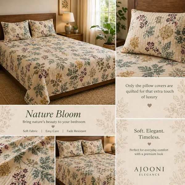 Floral_Traditional_Super_King_Size_Super_King_Bedsheet_With_Quilted_Pillow_Covers_(Super_King_Size(108*108))