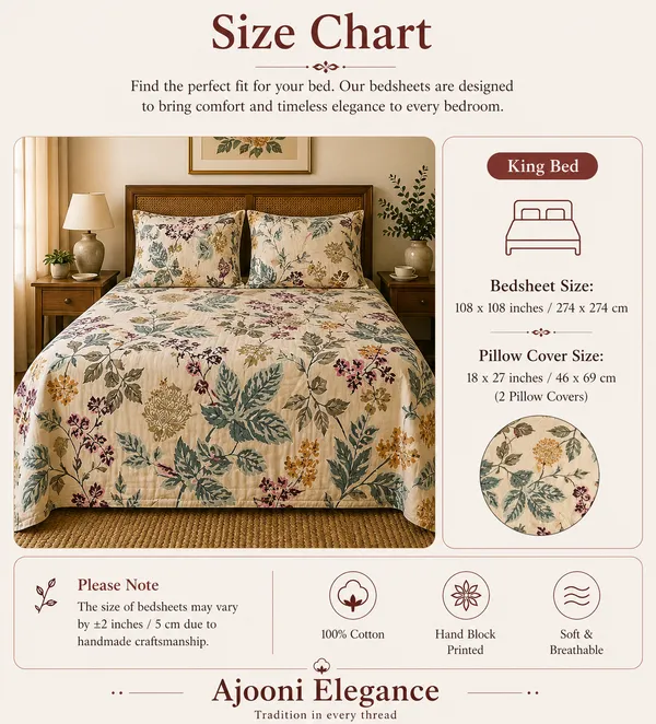 Floral_Traditional_Super_King_Size_Super_King_Bedsheet_With_Quilted_Pillow_Covers_(Super_King_Size(108*108))