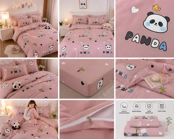 Pink_Rabbit_Garden_Print_Bedding_Set_Ultra_Soft_Comforter_With_Pillow_Coverskids_Bedsheet
