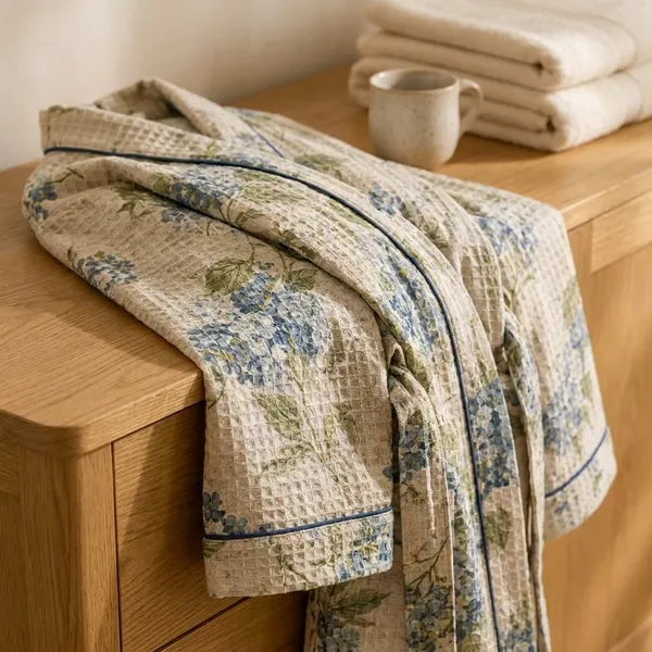 Pure_Waffle_Cotton_Floral_Print_Kimono_Bathrobe_For_Women_Free_Size