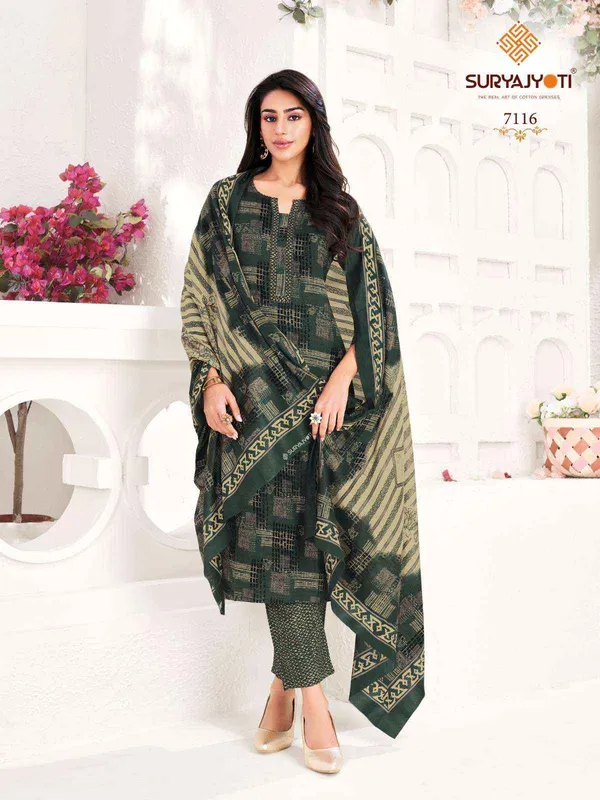 Green_Cotton_Suit_Set_For_Women_Pack_Of_2