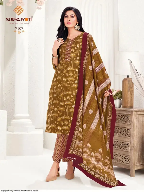 Blue_And_Mustard_Cotton_Suit_Set_For_Women_Pack_Of_2
