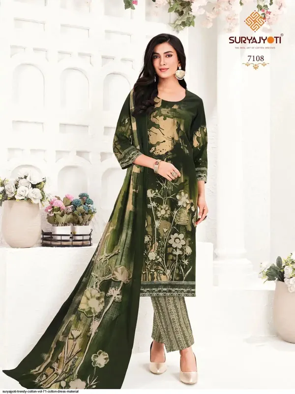 Green_Cotton_Suit_Set_For_Women