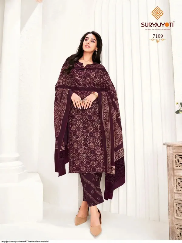 Maroon_Cotton_Suit_Set_For_Women