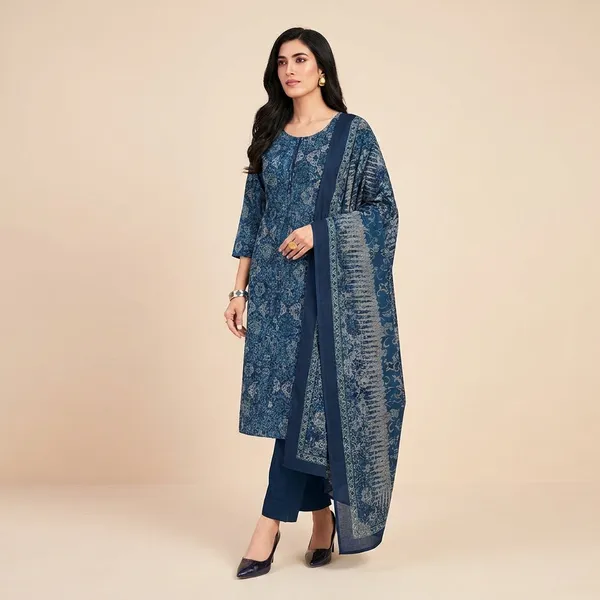 Navy_Blue_Cotton_Suit_Set_For_Women