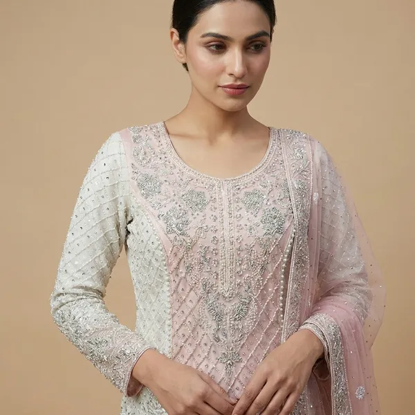 Cream_Tissue_Suit_Set_For_Women