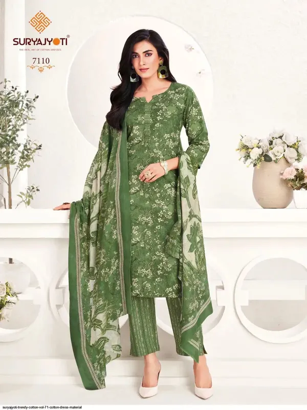 Green_Cotton_Suit_Set_For_Women