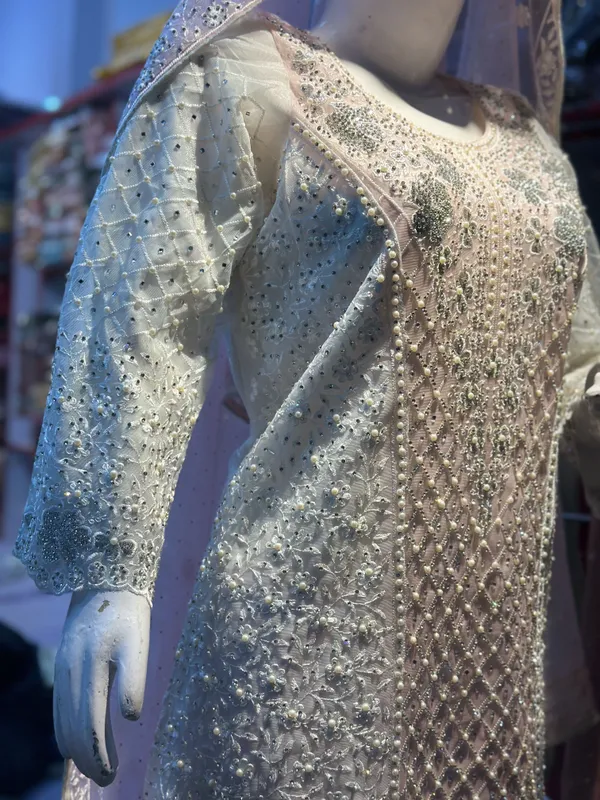 Cream_Tissue_Suit_Set_For_Women