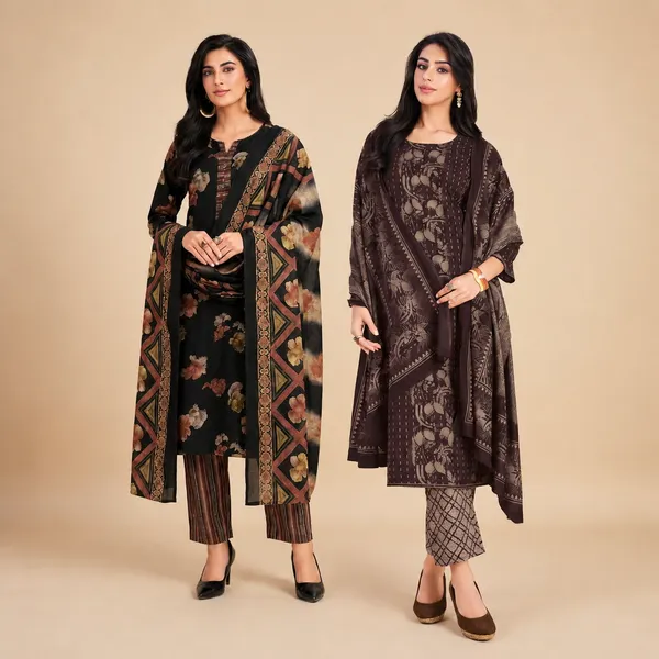 Black_And_Coffee_Cotton_Suit_Set_For_Women_Pack_Of_2