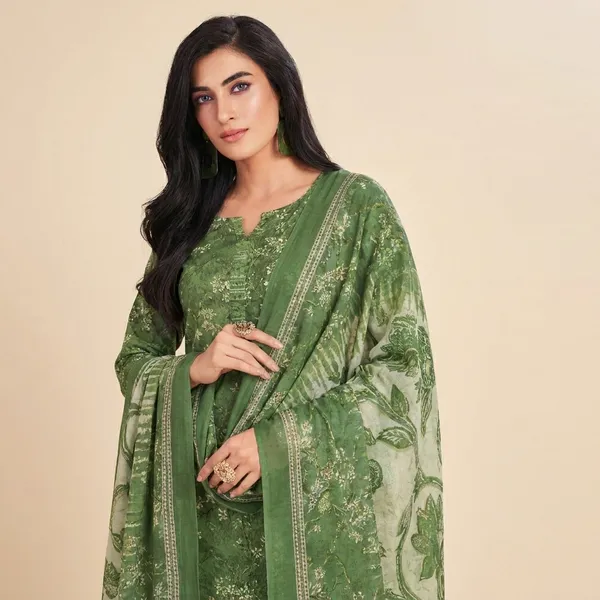 Green_Cotton_Suit_Set_For_Women