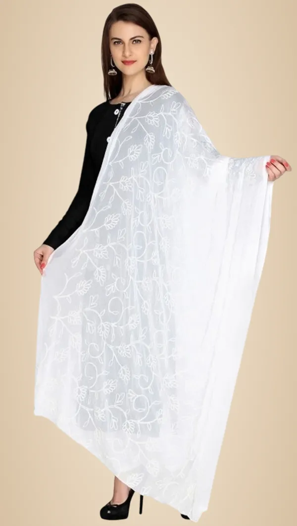 White_Chiffon_Embroidered_Dupatta_For_Women