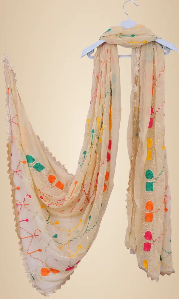 Beige_Chiffon_Geometric_Print_Dupatta_For_Women