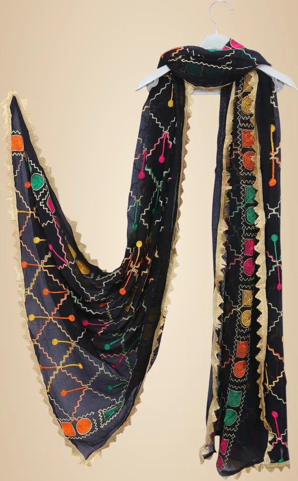 Black_Chiffon_Geometric_Print_Dupatta_For_Women