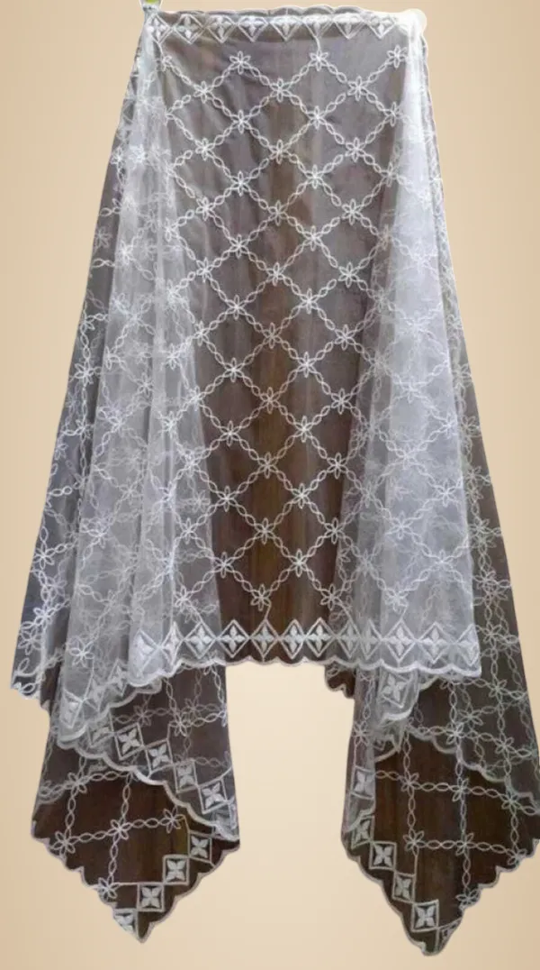 White_Net_Embroidered_Dupatta_For_Women