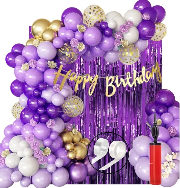 Golden_And_Purple_1St_,_2Nd_Happy_Birthday_Decoration_Kit_(Set_Of_61)
