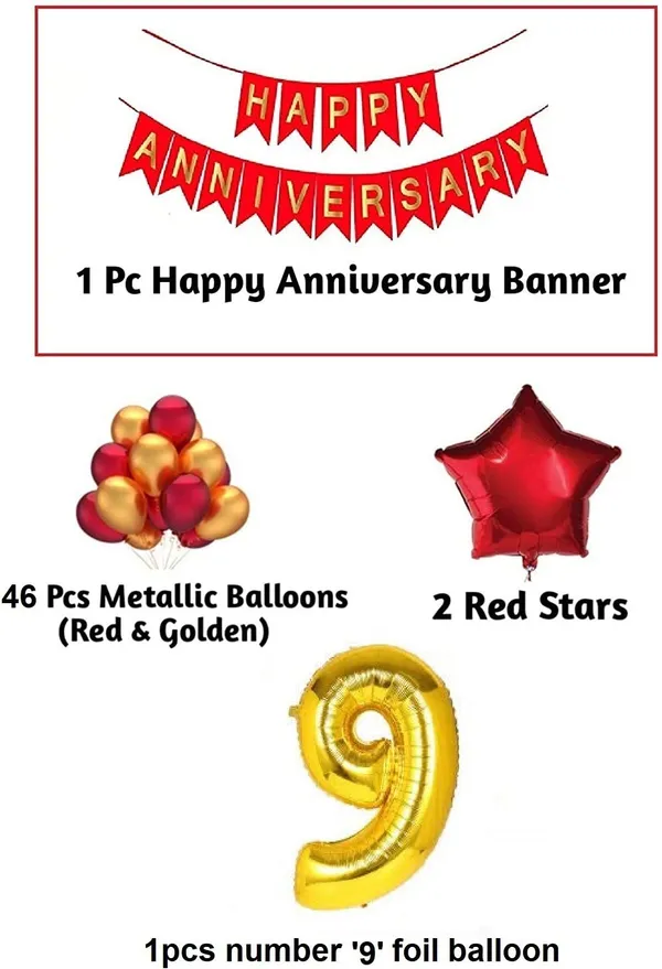 Golden_And_Red_Anniversary_Decoration_Kit_(Set_Of_50)