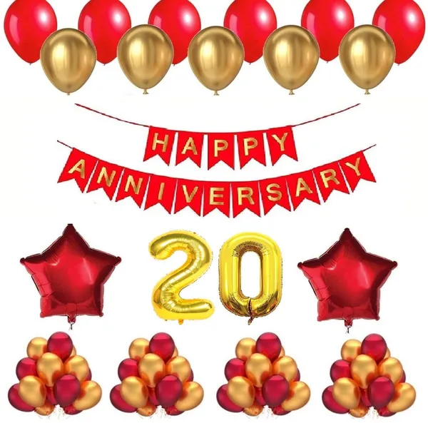 Golden_And_Red_Anniversary_Decoration_Kit_(Set_Of_50)
