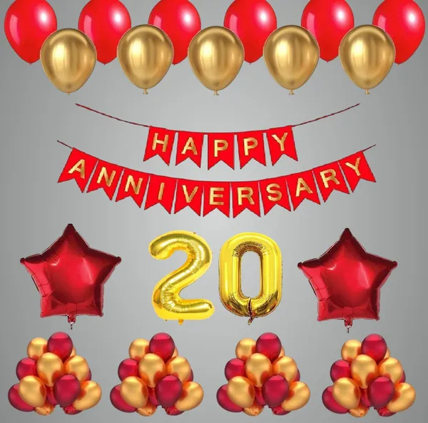 Golden_And_Red_Anniversary_Decoration_Kit_(Set_Of_50)