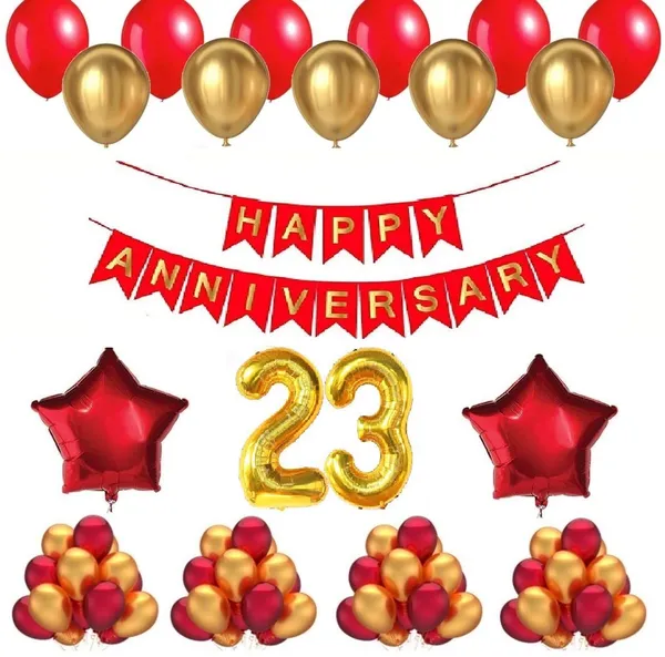 Golden_And_Red_Anniversary_Decoration_Kit_(Set_Of_50)