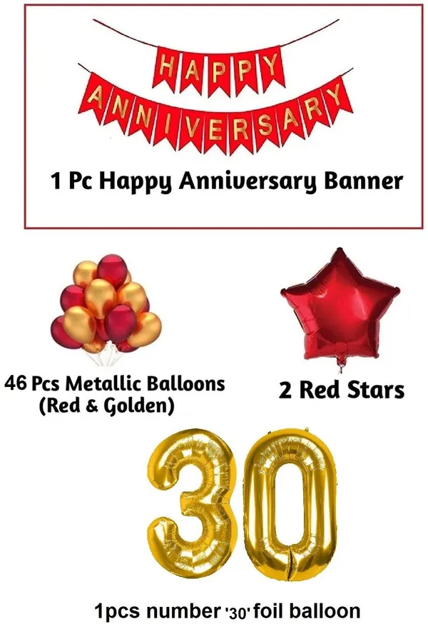 Golden_And_Red_Anniversary_Decoration_Kit_(Set_Of_50)