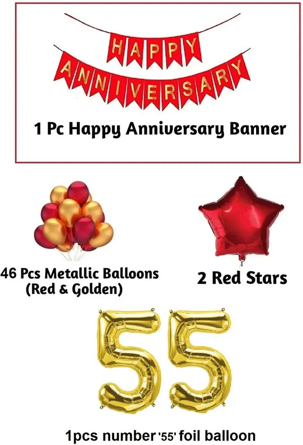 Golden_And_Red_Anniversary_Decoration_Kit_(Set_Of_50)