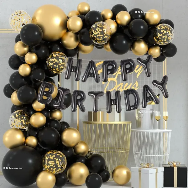 Golden_And_Black_Happy_Birthday_Decoration_Kit_(Set_Of_54)