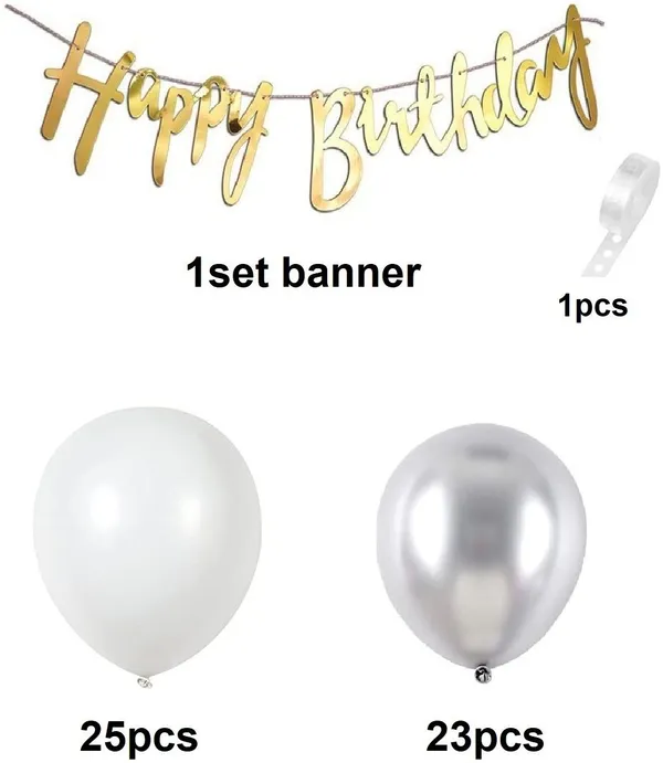 White_And_Silver_Happy_Birthday_Decoration_Kit_(Set_Of_50)