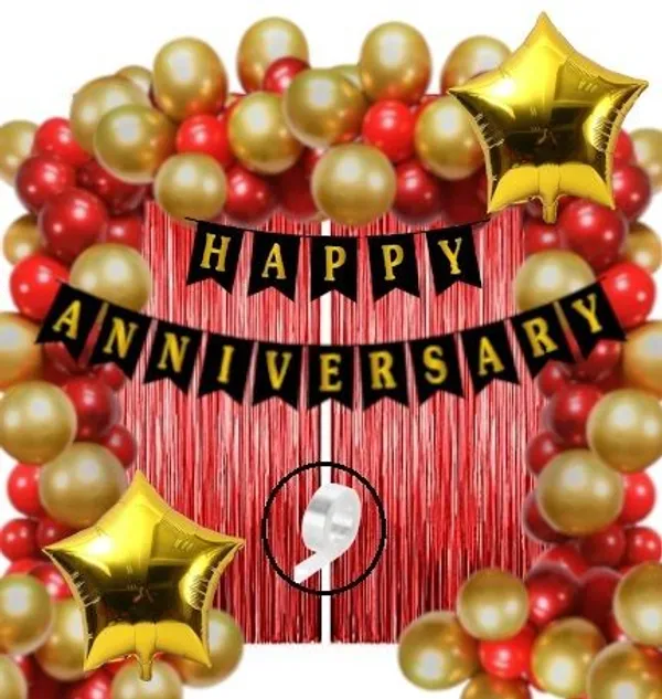 Golden_And_Red_Happy_Birthday_Decoration_Kit_(Set_Of_106)