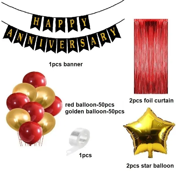 Golden_And_Red_Happy_Birthday_Decoration_Kit_(Set_Of_106)