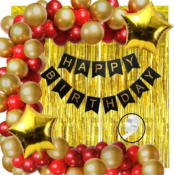 Golden_And_Red_Happy_Birthday_Decoration_Kit_(Set_Of_106)