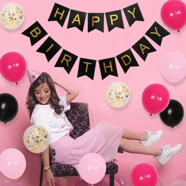 Pink_And_Black_Happy_Birthday_Decoration_Kit_(Set_Of_61)