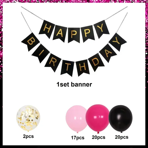 Pink_And_Black_Happy_Birthday_Decoration_Kit_(Set_Of_61)