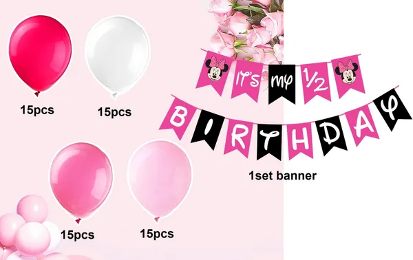 White_And_Pink_Happy_Birthday_Decoration_Kit_(Set_Of_61)