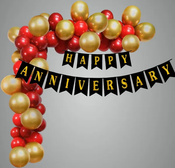Golden_And_Red_Anniversary_Decoration_Kit_(Set_Of_31)