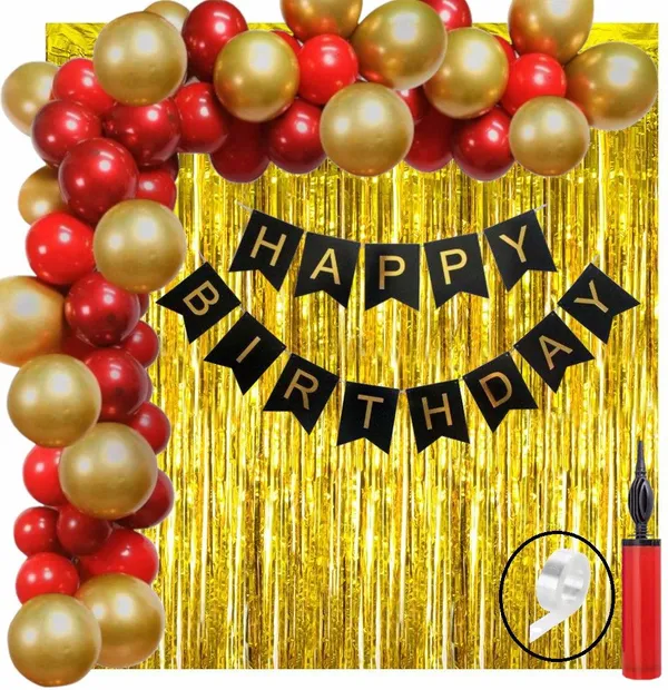 Golden_And_Red_Happy_Birthday_Decoration_Kit_(Set_Of_34)