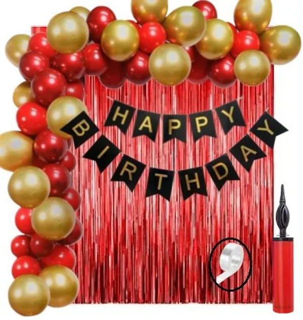 Golden_And_Red_Happy_Birthday_Decoration_Kit_(Set_Of_61)