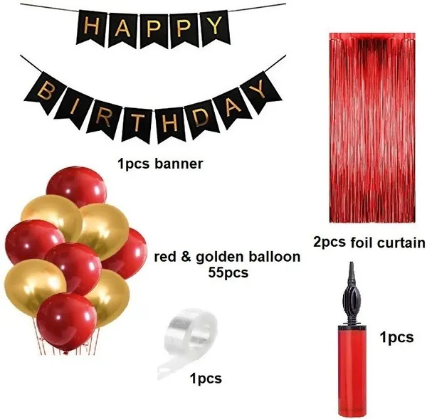 Golden_And_Red_Happy_Birthday_Decoration_Kit_(Set_Of_61)