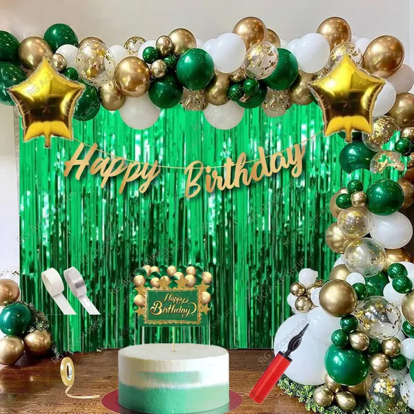 Golden_And_Green_Happy_Birthday_Decoration_Kit_(Set_Of_61)