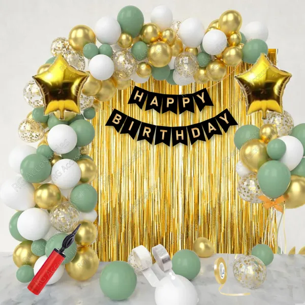 Golden_And_Green_Happy_Birthday_Decoration_Kit_(Set_Of_61)