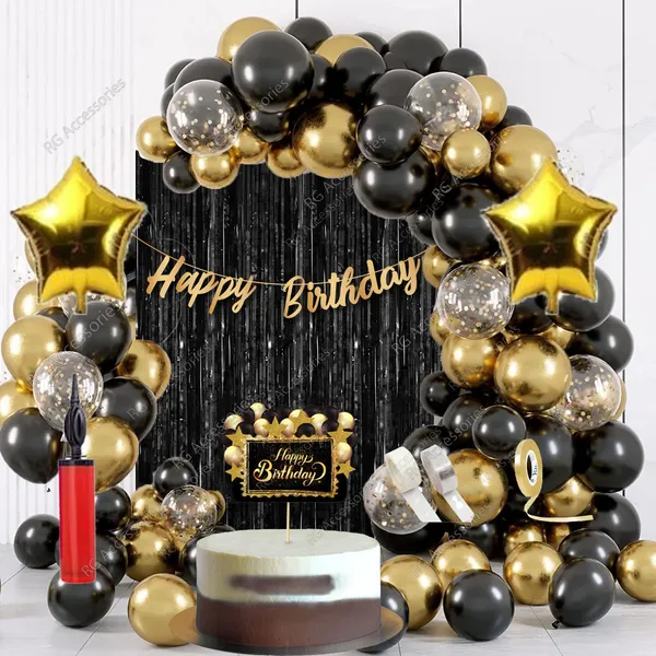 Golden_And_Black_Happy_Birthday_Decoration_Kit_(Set_Of_62)