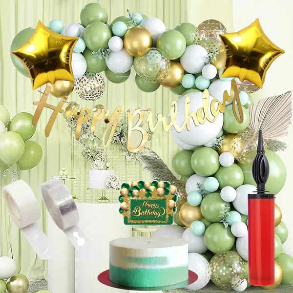 Golden_And_Olive_Green_Happy_Birthday_Decoration_Kit_(Set_Of_80)