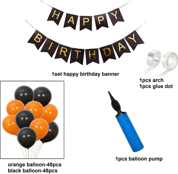 Black_And_Orange_Happy_Birthday_Decoration_Kit_(Set_Of_100)