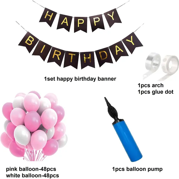 White_And_Pink_Happy_Birthday_Decoration_Kit_(Set_Of_100)