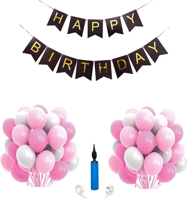 White_And_Pink_Happy_Birthday_Decoration_Kit_(Set_Of_100)