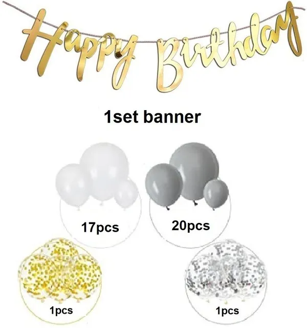 White_And_Grey_Happy_Birthday_Decoration_Kit_(Set_Of_40)