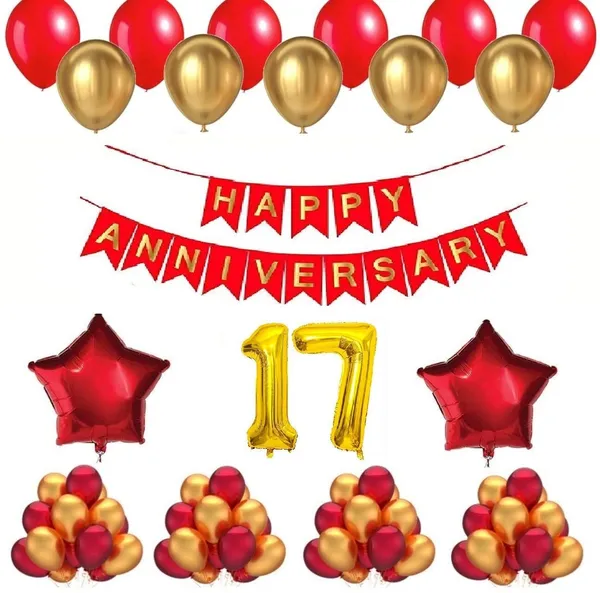 Golden_And_Red_Anniversary_Decoration_Kit_(Set_Of_50)
