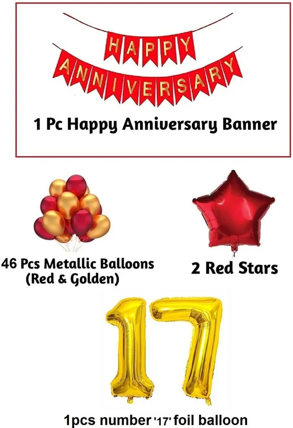 Golden_And_Red_Anniversary_Decoration_Kit_(Set_Of_50)
